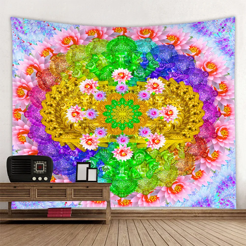 Woondecoratie Tapijt Muur Tapijt Meditatie Psychic Hippie Yoga Mat Sofa Cover Outdoor Picknick Laken Kamer Kunst Decoratie