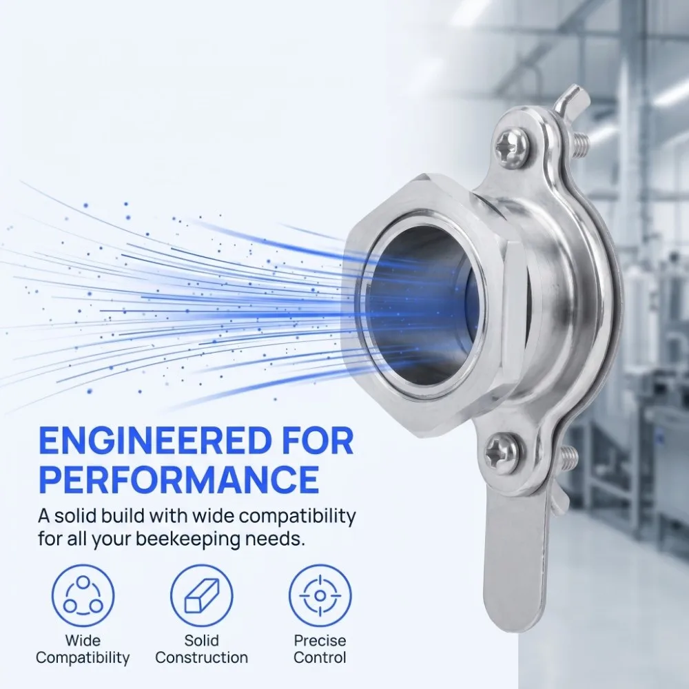 Easy to Install Stainless Steel Stainless Steel Gate Valve Durable Silver Beekeeping Tool Extractor Equipment Bottling Pail