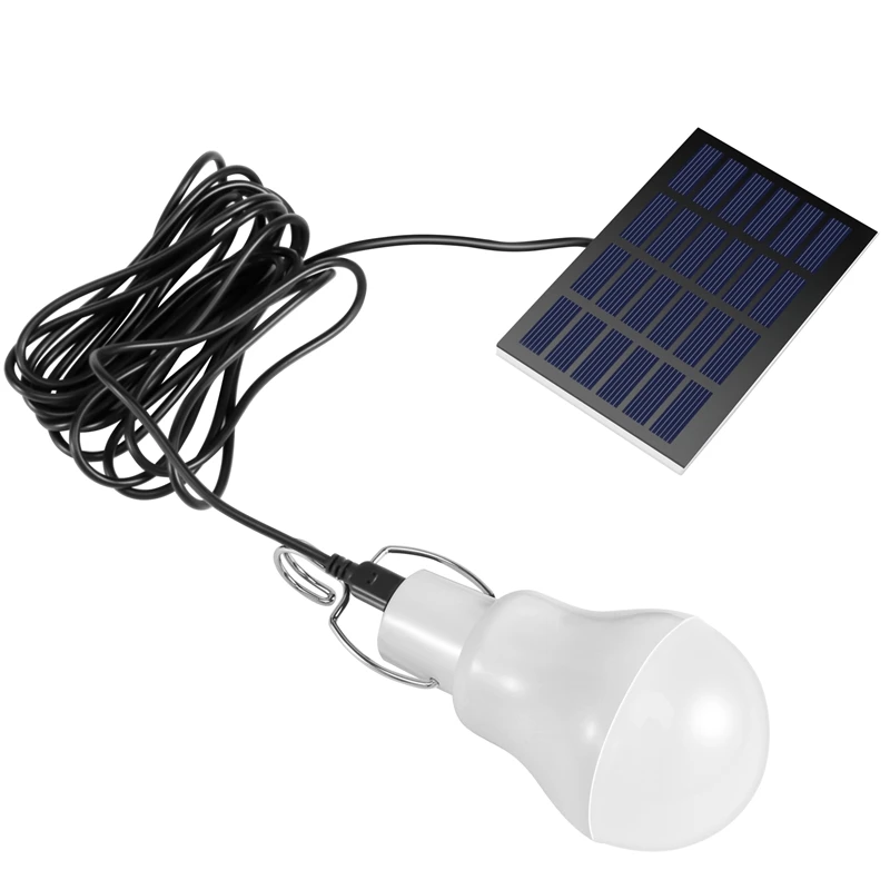 

New Solar Panel Powered Led Bulb Light Portable Outdoor Camping Tent Energy Lamp 15W