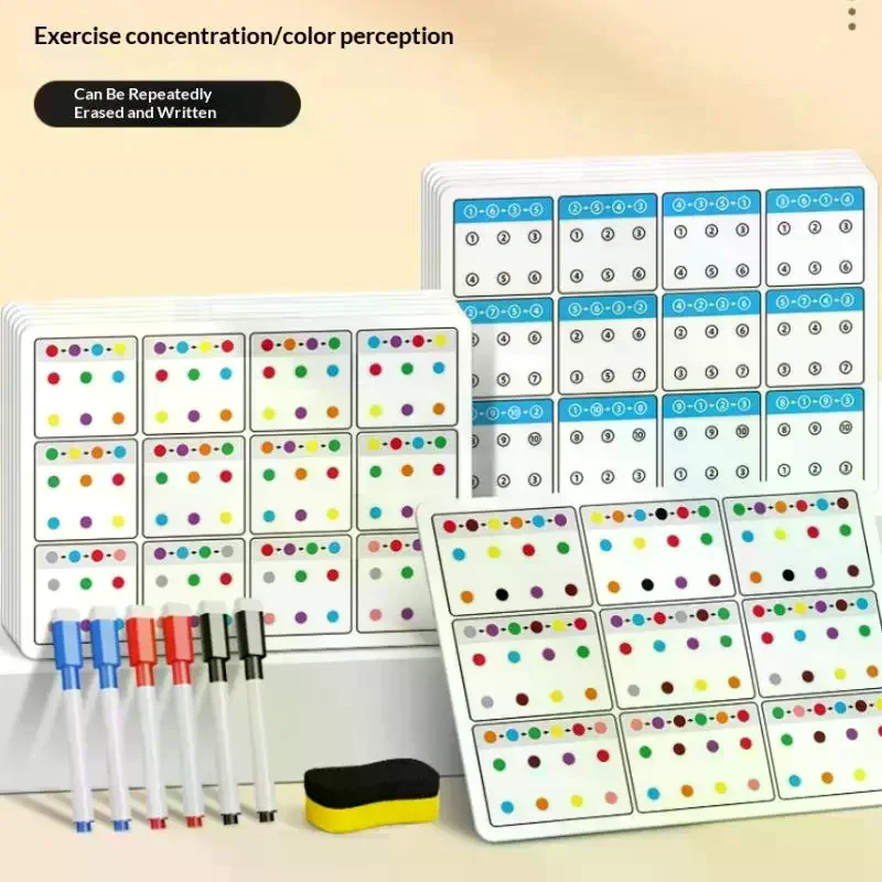 1 Set Children's Gift Visual Tracking Focus And Attention Training Card Color And Number Recognition Ideal Memory Improvement
