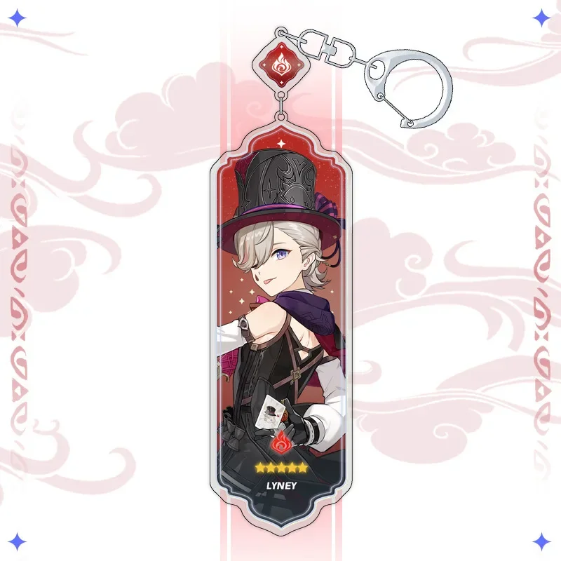 Hot Game Impact Lyney Lynette Wriothesley Neuvillette Anime Acrylic Key Chains Pendant Fashion Jewelry Anime PeripheralsKids Toy