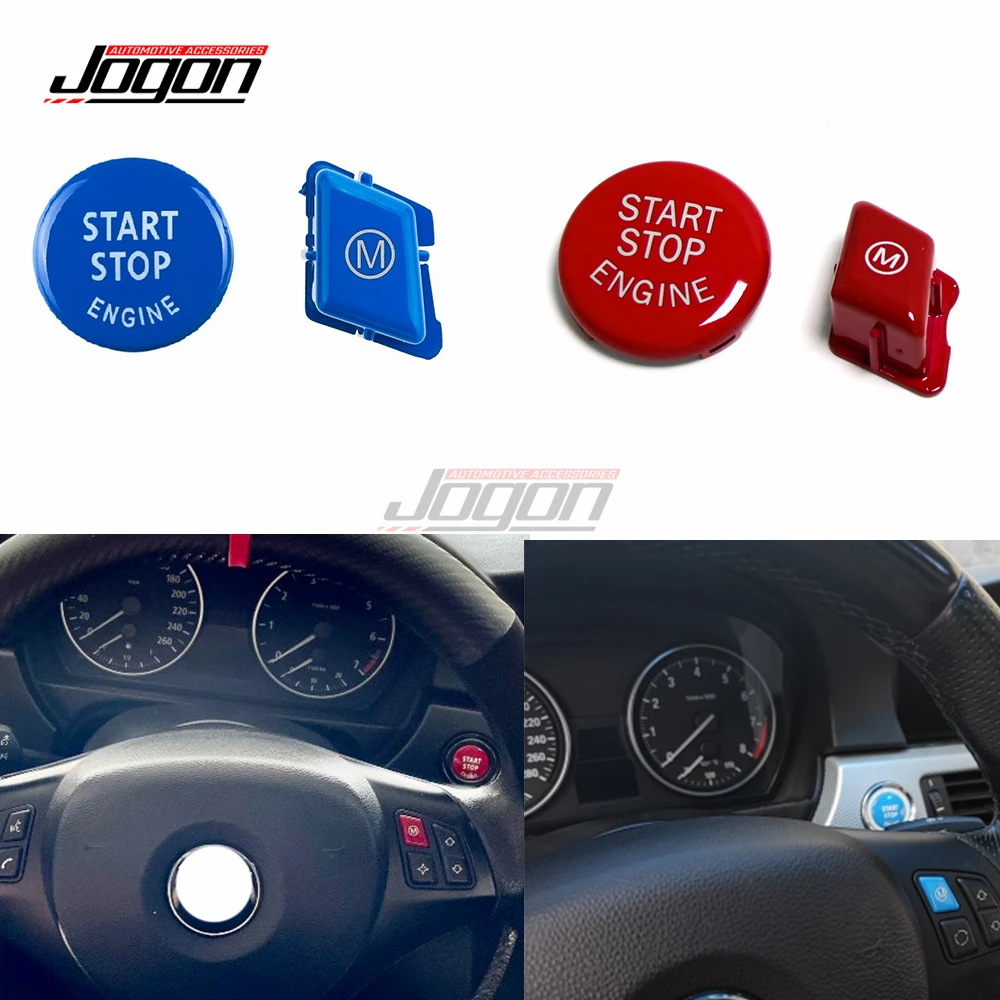 Car Engine Start Button Replace Cover Stop Switch With Steering Wheel M Button For BMW E90 E91 E92 E93 2005-2012 E87 E60 E83 E84