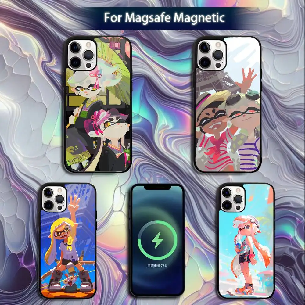 

Game Splatoon Phone Case For iPhone 16e,16,15,14,13,12,11,Plus,Pro,Max,Mini Magsafe Magnetic Wireless Charging