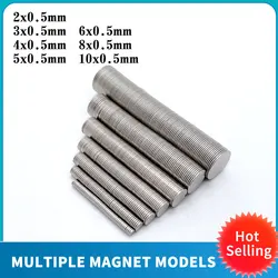 2x0.5 MM Mini Small Round Magnets 3x0.5 Disc Permanent  Neodymium Magnet 4x0.5 Strong Powerful Magnets 5x0.5 6x0.6 8x0.5 10x0.5