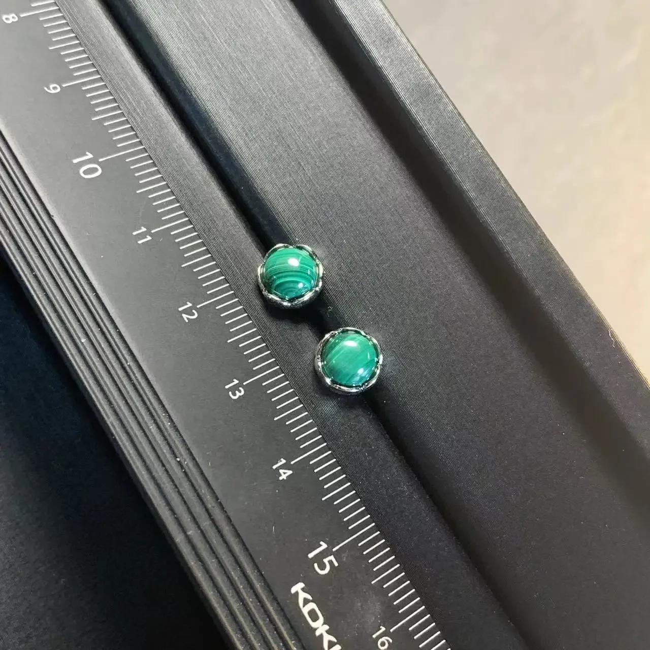 HEYYA STONE Natural Malachite Stud Earrings For Women 925 Silver Simple Fine Jewelry Stone Gemstone Classic Style