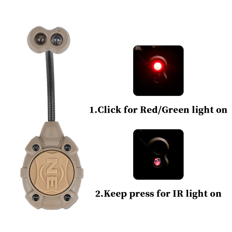 WADSN Casco táctico Airsoft con luz estroboscópica IR verde-rojo - imagen 3