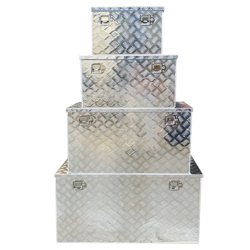 Nested Aluminum Tool Case Set, Large Waterproof Storage Box for Truck Bed, Engineering Machinery Repair and Vehicle Tool