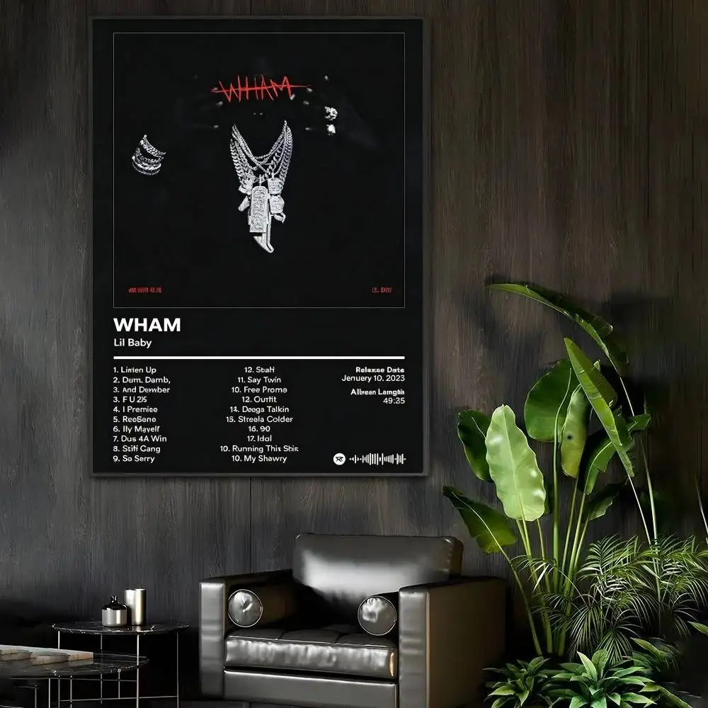 Rapper L-Lil B-Baby    Classic Movie Posters HD Quality Poster Wall Art Painting Study Nordic Home Decor