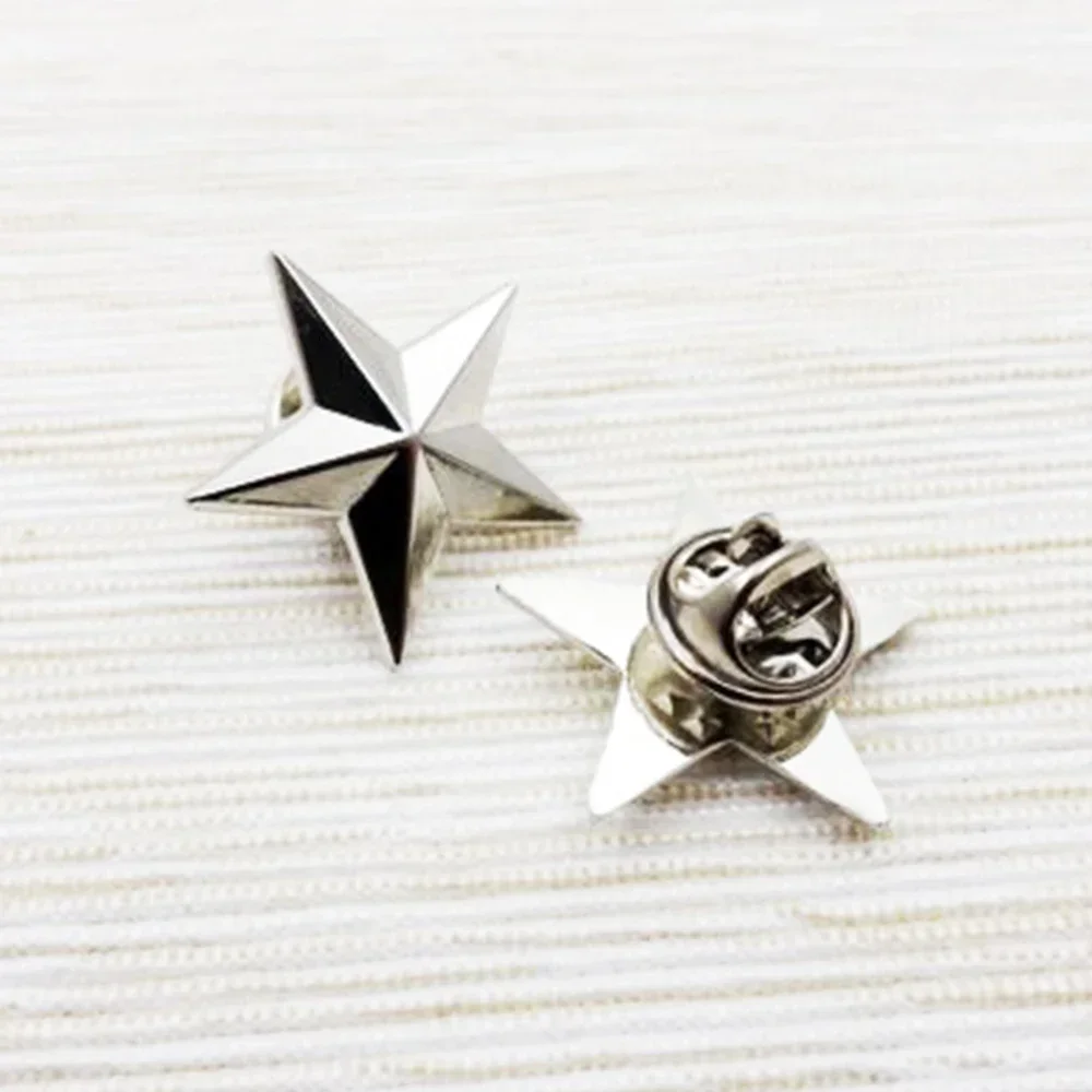 PAIR WW2 US ONE STAR BADGE ARMY BRIGADIER GENERAL RANK MEDAL INSIGNIA PIN