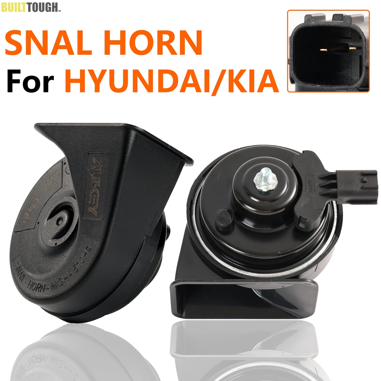 2Pcs Car Twin Tone Snail Horn Loud Speaker For Hyundai I10 I20 I30 Touring i40 Santa Fe SM CM DM Veracruz IX55 Getz 96630-3X001