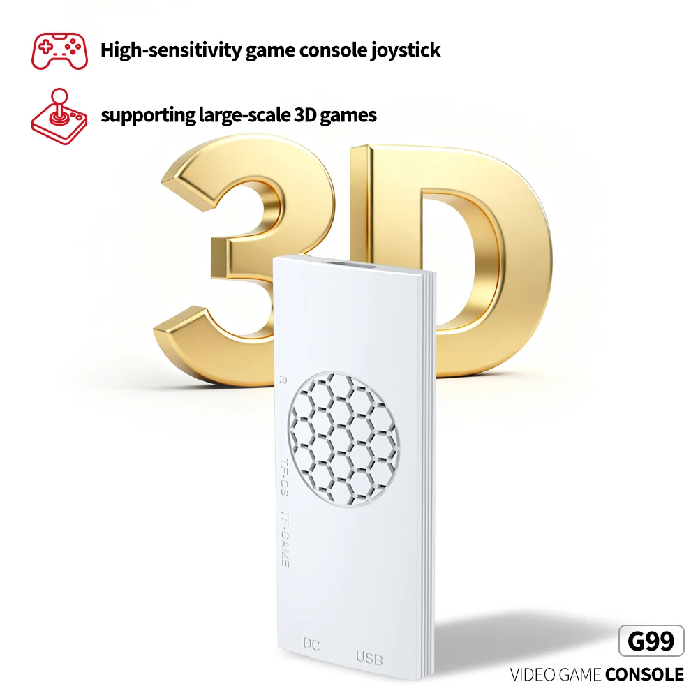 وحدة تحكم ألعاب ريترو G99,4K FHD مع وحدة تحكم لاسلكية تدعم أكثر من 35 محاكيات. محطة ألعاب فيديو بثمانية نوى #5