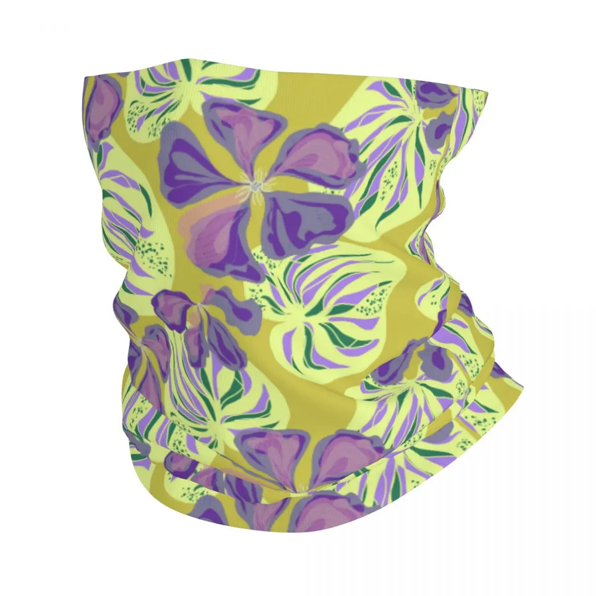 Flower Illustration (2) Scarf Neckerchief Neck Face Mask Polyester