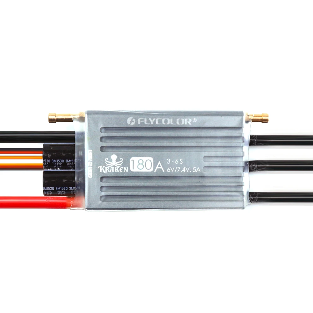 FLYCOLOR KRAKEN Waterproof 32-bit Brushless ESC 40A 60A 90A 120A 150A 180A 3-6S Dual BEC 6V/7.4V 5A for RC Racing Boats