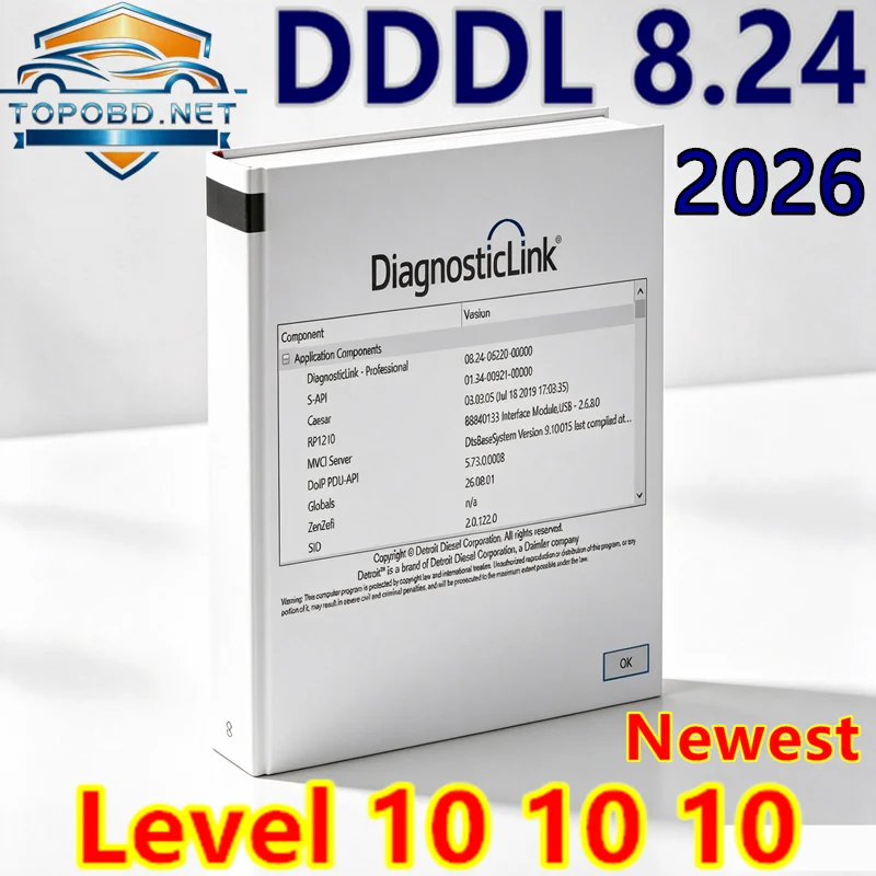 2026 DDDL 8.24 Detroit Diesel Diagnostic Link SP1 Professional Level 10 10 10 + GRAYED Parameters Support + Free Remote Install