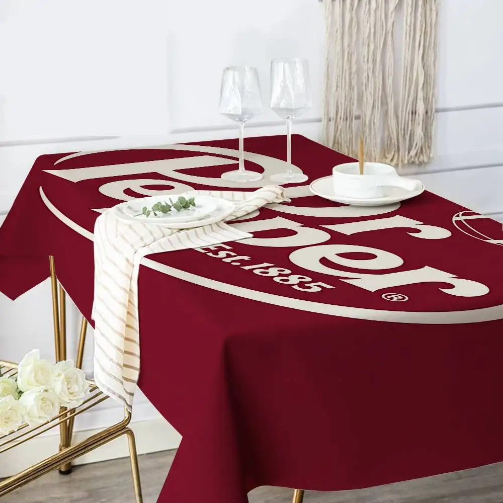 D-Dr P-Peppers Home Tablecloths Dining Decoration And Rectangular Table Accessories Waterproof Cloth Anti-stain
