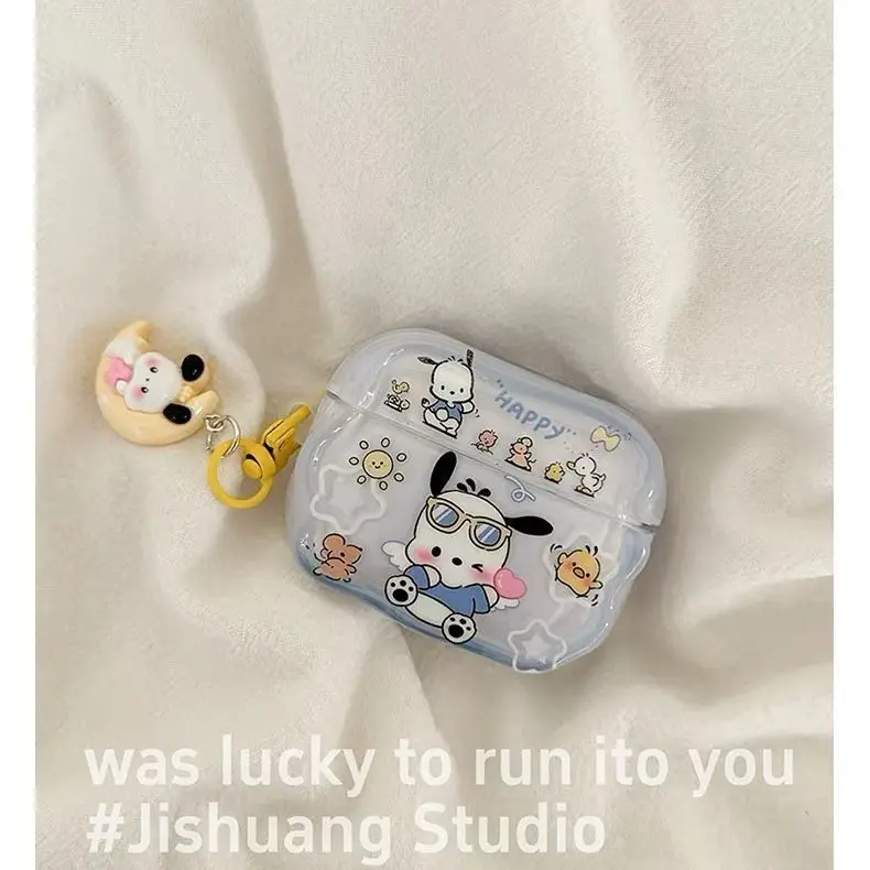 Cute Cartoon Character Cat and Dog Protective Case for AirPods Pro2 Pro3 Pro 3 2 1 4 Headphone Case with Keychain Girls Gift