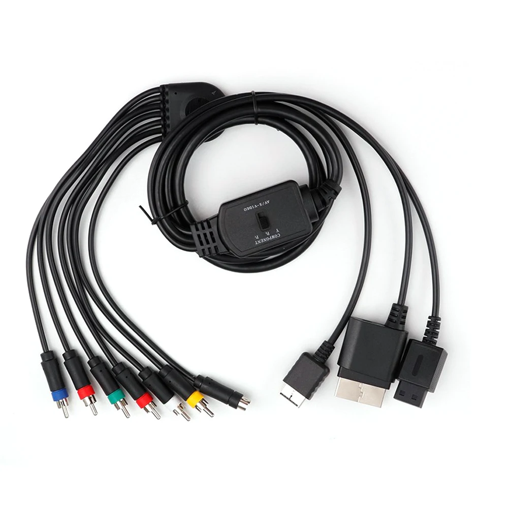 High quality component cable S-video audio video cable For XBOX360/Wii/PS2/PS3 game console 1.8m