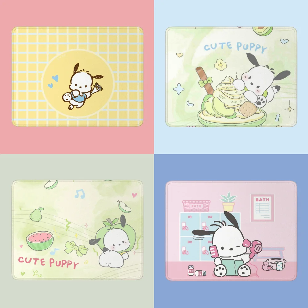 Small Kawaii Pochacco Mouse Pad Rubber Mat Sanrio Computer Gamer Cute Gaming Laptops Mausepad Pc Accessories Deskmat Mousepad