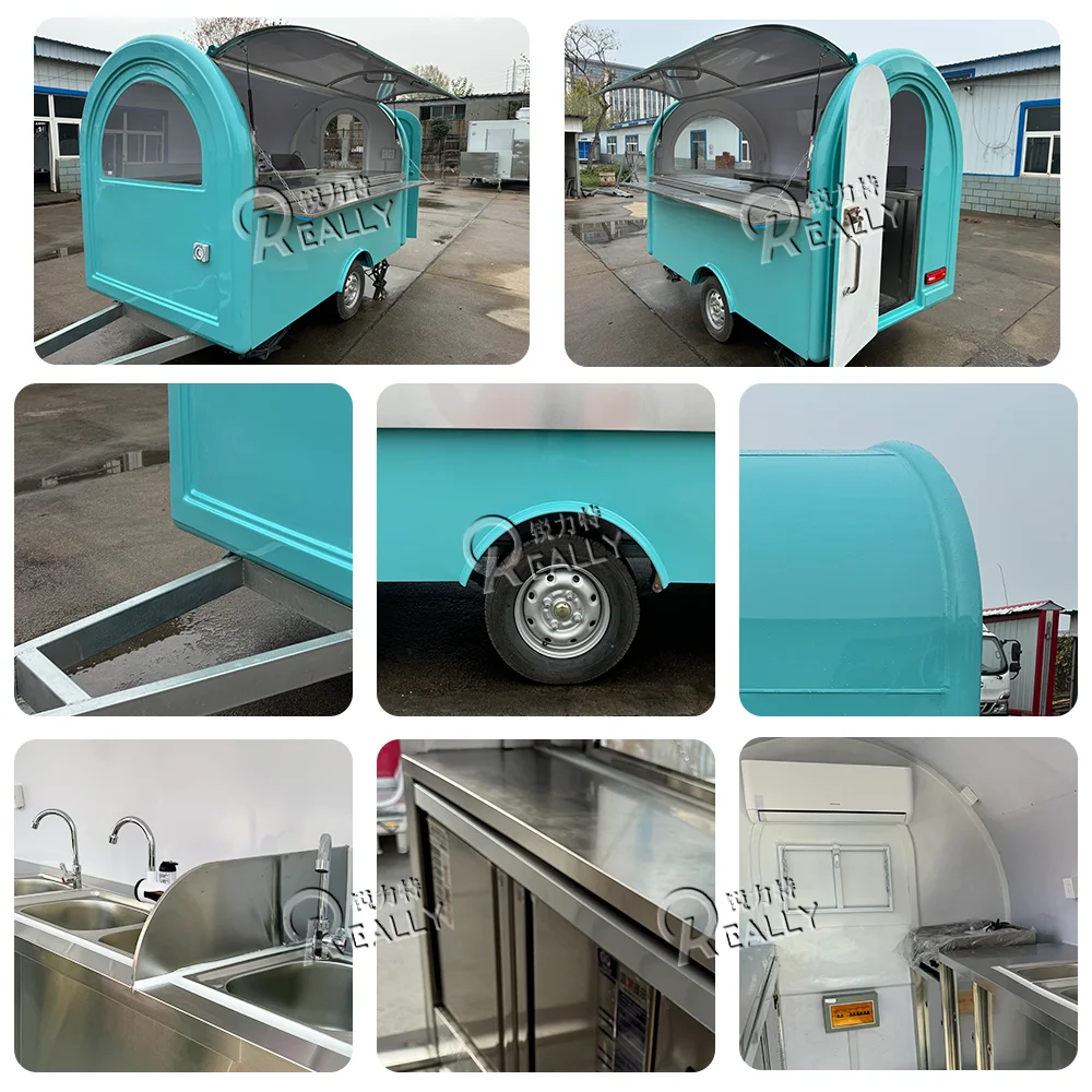 كشك القهوة المطبخ المحمول مخصص مجهزة بالكامل شاحنة الوجبات السريعة فان وجبة خفيفة عربة البيتزا مقطورة الغذاء مع عجلات للبيع