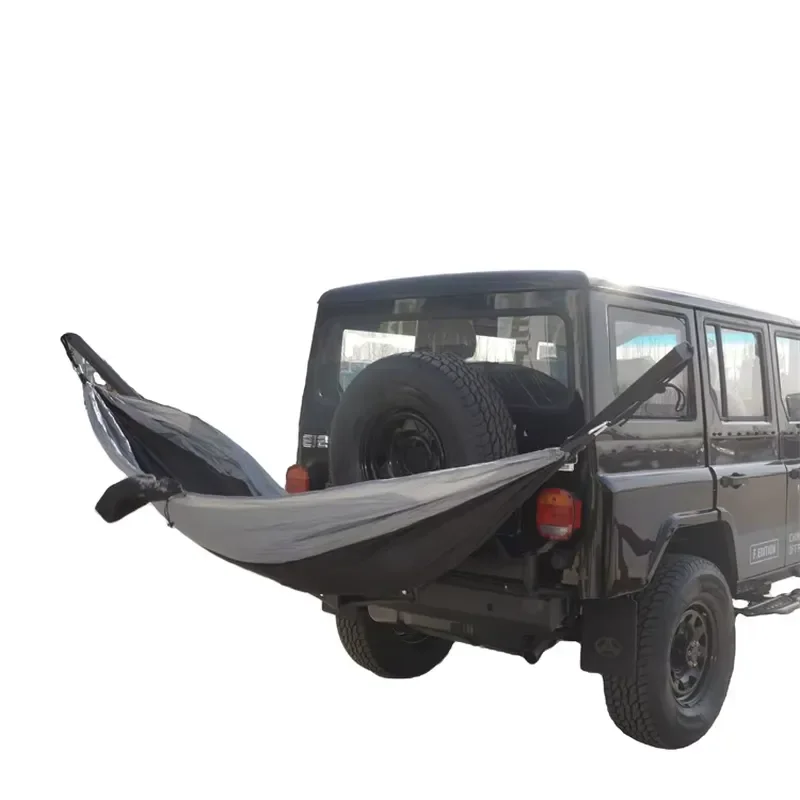 2024 Portable Two-Person Nylon Swing Hammock Hot Sale Steel Fabric for Outdoor Camping Car Offroad Travel Hitch Mounted