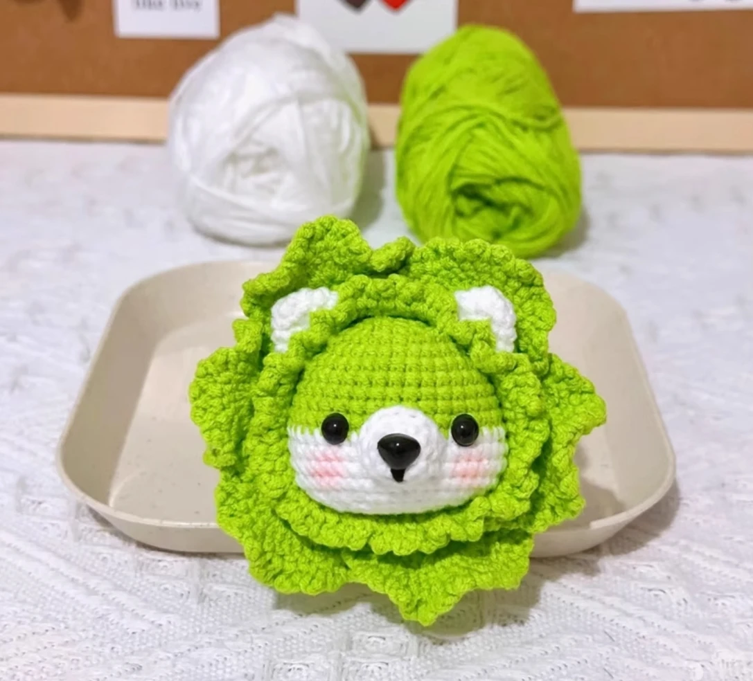 DIY اليد محبوك الخضار الكلب دمية قلادة الصوف الكروشيه المواد حقيبة جرو المفاتيح الخضار الإبداعية هدية #3