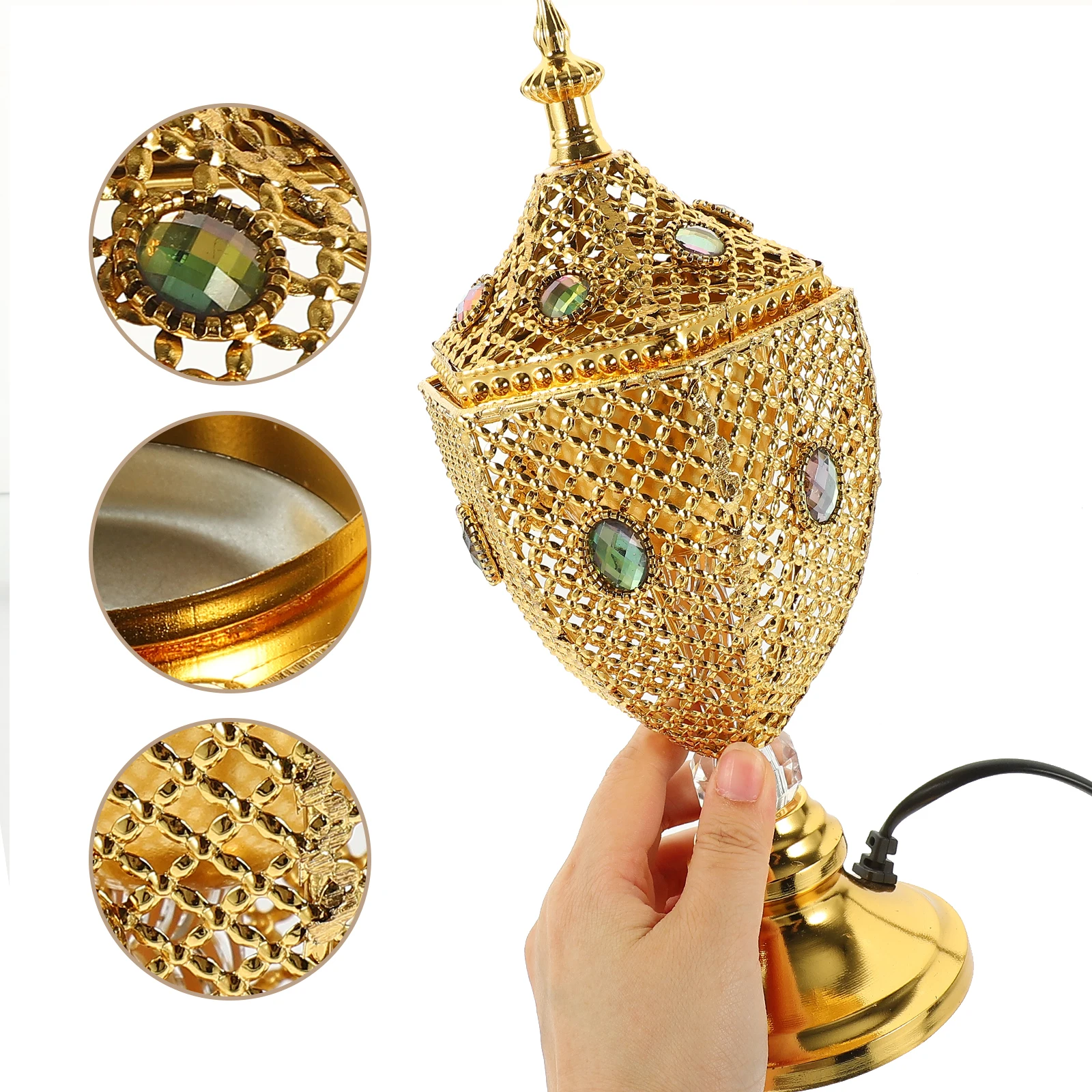 

Incense Burner Decorative Electric Aromatherapy Censer Retro nament Reusable Plug in Purify Sleep