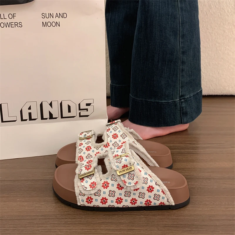 Fashion Rhinestone Women Slide Slippers Bling Flat Sandals Soft Sole Breathable Lightweight  Party Travel Indoor Outdoor Dailye