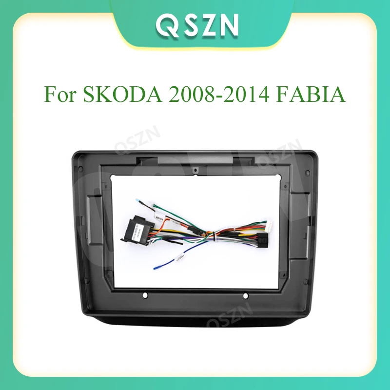 

10 Inch 2 Din Car Radio Fascia Fascias Panel Frame CD DVD Dash Audio Interior For SKODA 2008-2014 FABIA