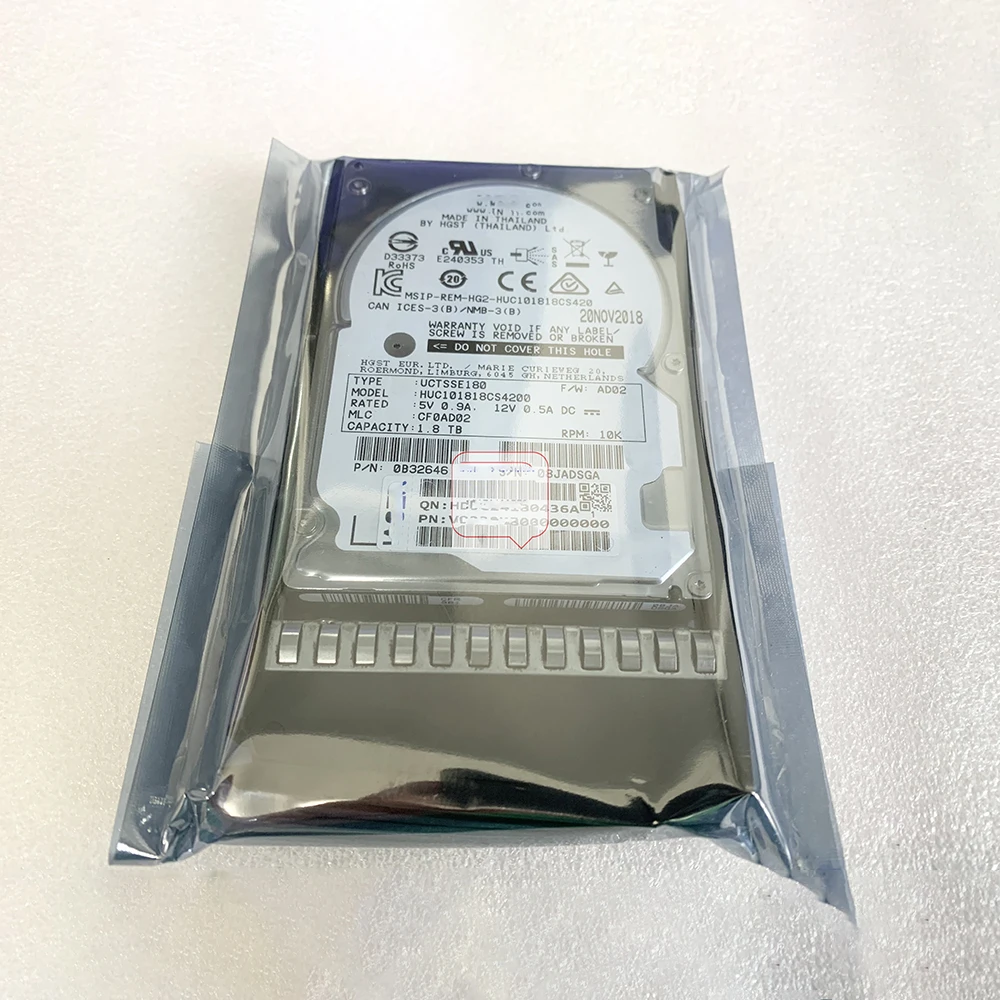 For HGST original hard drive 1.8T SAS 12G V0230KE HUC101818CS4200