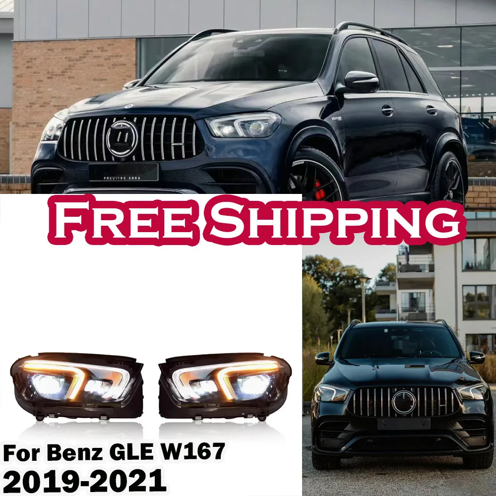 

Car Head Lamp For Benz GLE W167 2019-2021 Headlight Upgrade Modified to Dynamic Turn Signals Daytime Running Light Assembly