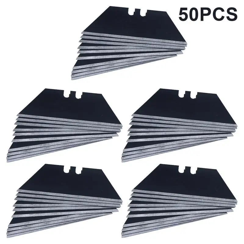 10/30PCS Black T-type Special Replacement Knife Blades Steel Material Utility Knife Trapezoid Blade DIY Art Craft Cutter Tool
