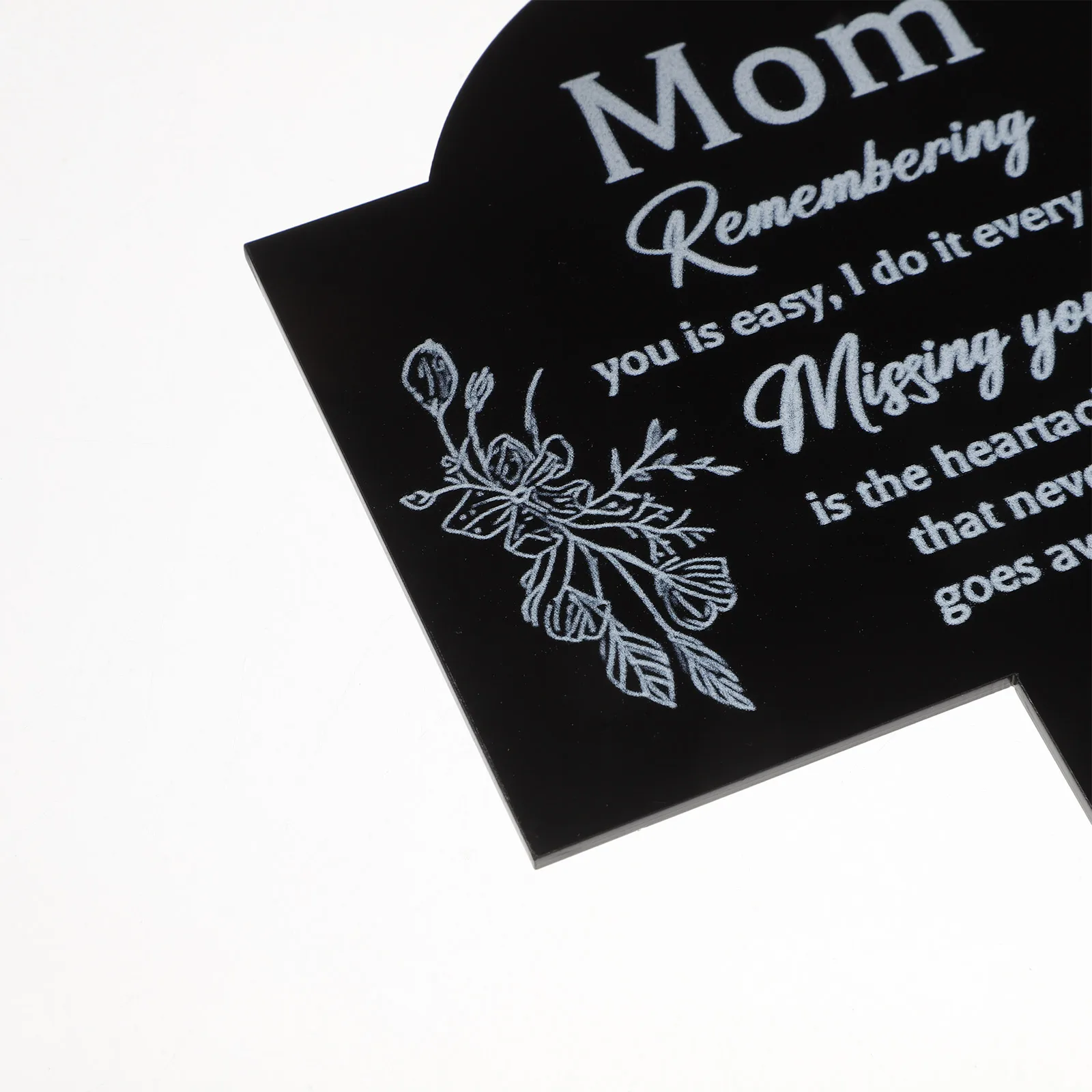 

Garden Stake Memorial Grave Decoration Durable Acrylic Cemetery Sign Long Life Lightweight Easy Use Plaques Yard Marker