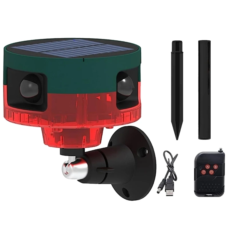 Lampe d'alarme avec capteur mouvement, détecteur loup sanglier, pour abri jardin, cour, livraison directe