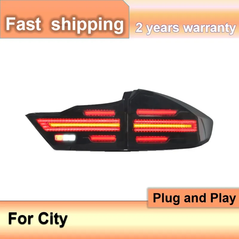 

Car Accessories for Honda City Taillight 2014-2019 Honda City Rear Light LED Fog Brake Dynamic Turn Signal DRL