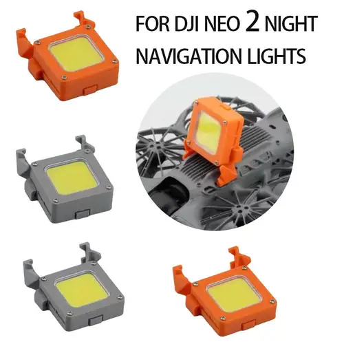 Imagen 2 del producto Luces de navegación nocturna para Dron DJI NEO 2, lámpara de señal LED brillante, accesorio de iluminación protectora naranja/gris para vuelo nocturno