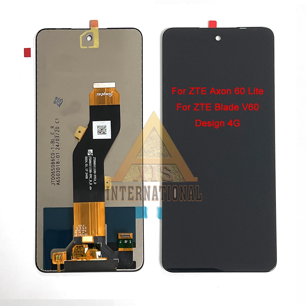 Original For ZTE Blade V60 Design 4G LCD Blade V60 Display Screen Touch Panel Digitizer For ZTE Axon 60 Axon 60 Lite LCD Frame