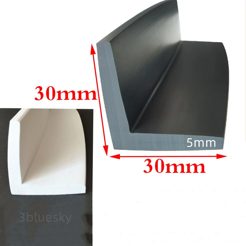 

Custom Rubber Angle Corner Protecor Edge Encloser Shield Collision Avoidance Gasket L Strip 30x30mm Black White