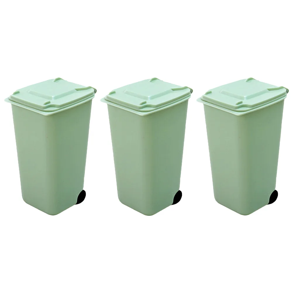 

3 Pcs Desktop Trash Can for Office Small Wastebasket Garbage Container with Lid