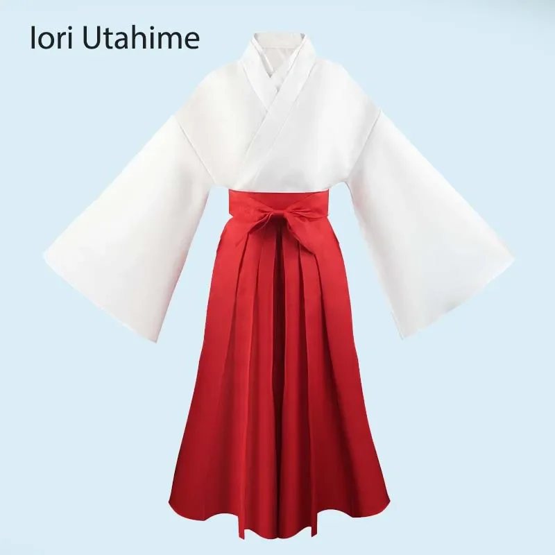 Anime Cosplay Costume for Women Jujutsu Kaisen Kimono Miko Japanese Hakama Outifits for Halloween Iori Utahime Red