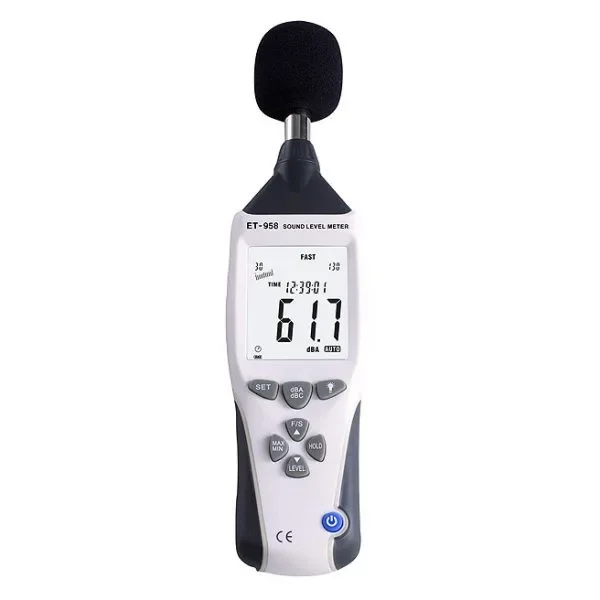 

ET-958 Professional Sound Level Meter with Data Logger Noise Decibel Tester with USB Interface and Automatic LCD Backlight