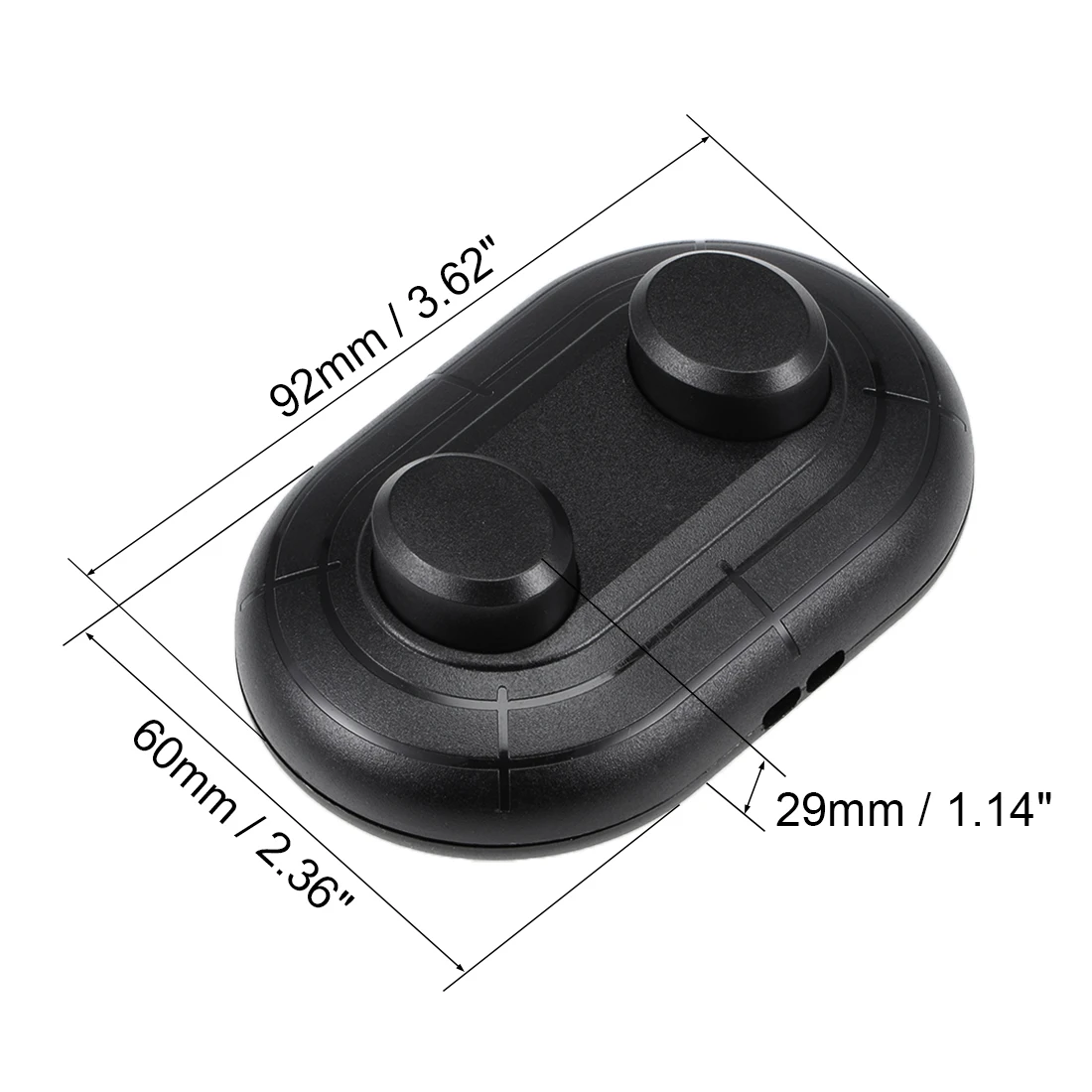 1Pcs 325 Dual Button Inline Foot Pedal Switch Two Button Control Foot Switch Floor Lamp Footswitch Light Button Switch Black