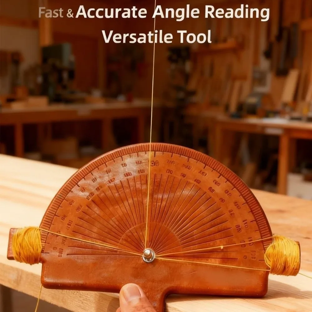 Handcrafted Precision Angle Finder Accurate Measurement Laser-Engraved Angle Detector Wooden Angle Finder Tool
