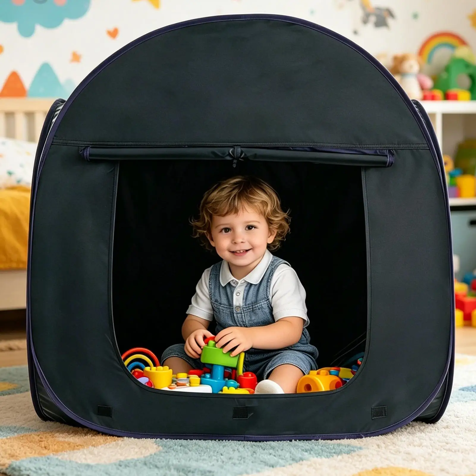 Kids Tent Portable Blackout Foldable Playhouse Kids Bed Tent for Backyard Reading Home School Bedroom Living Room Outdoor Garden