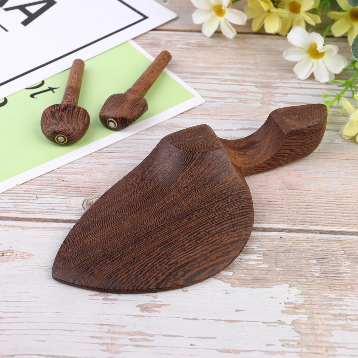 

1Set Violin Accessory Spare Parts Kit Wooden Tailpiece Peg Chin Rest Endpin Durable 44 Violin Fittings for Music Lovers