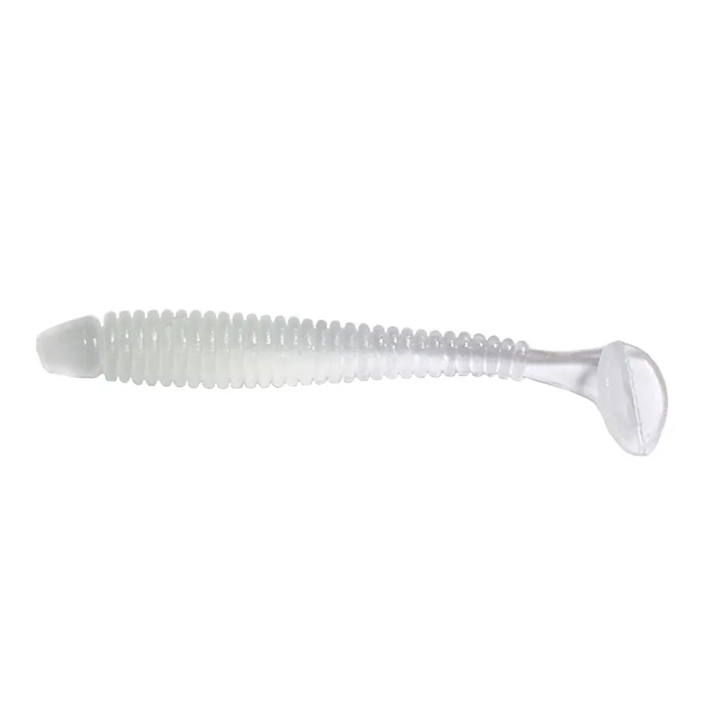 Hengjia 10/50 Stück 4,5 cm Kleiner Weicher Wurm Swimbait T-Schwanz Silikonköder Wobbler Angelzubehör für Karpfen Barsch Hecht – Detail 14