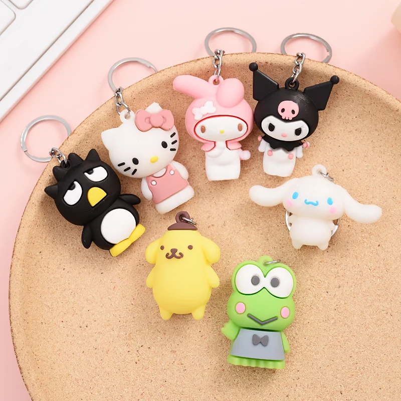 Anime Sanrio Schlüssel bund Kuromi Cinna moroll Hallo Kitty Schlüssel anhänger meine Melodie Auto Schlüssel ring Anhänger Tasche Cartoon Sanrio Zubehör Geschenk