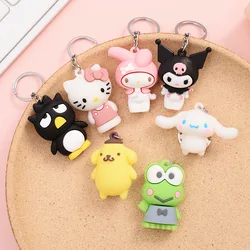 Anime Sanrio Keychain Kuromi Cinnamoroll Hello Kitty Key Chain My Melody Car Keyring Pendant Bag Cartoon Sanrio Accessories Gift