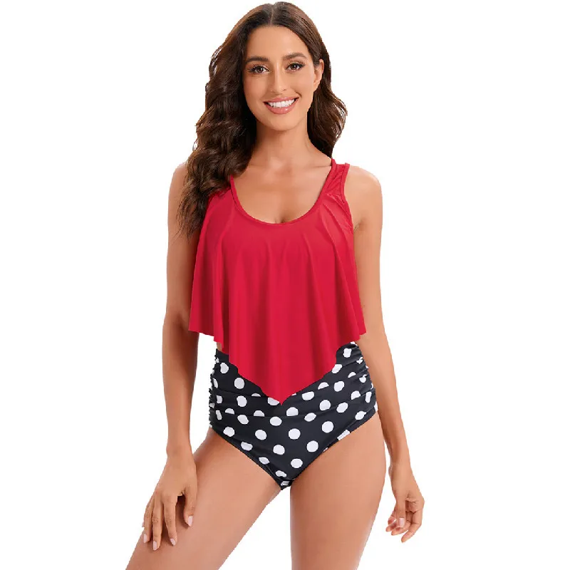 2026 New Two piece swimsuit Women High Waist Sexy Bikini Lotus Leaf Swimsuit Summer Beach Bathing Suit Swimwear