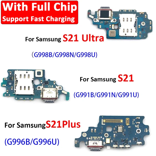 NOWY Sprawdzony Port USB Ładowarka Złącze Dock Płytka Ładująca Do Samsung S21 Plus Ultra G991U G991B G991N G996B G998U G998B G998N