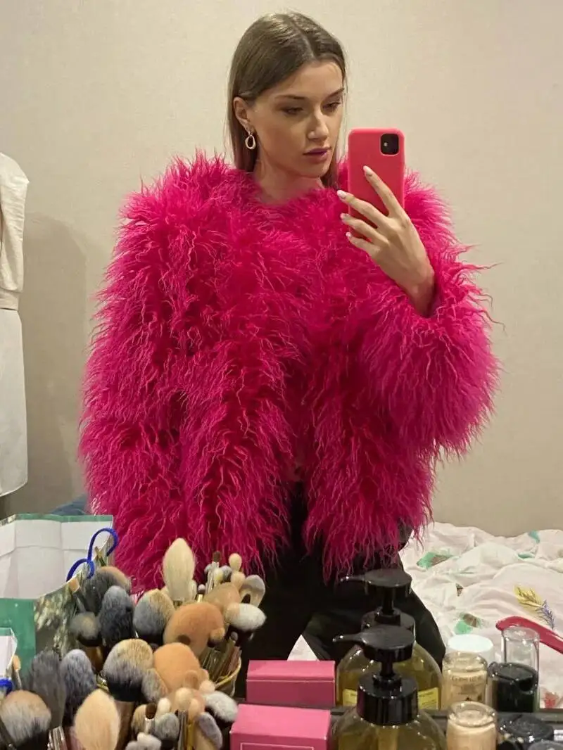 เสื้อโค้ทขนเฟอร์ 34 สี ไซส์ 3XL สำหรับผู้หญิง ฤดูใบไม้ร่วง ฤดูหนาว แฟชั่นเสื้อโค้ทขนเฟอร์เทียม ดีไซน์หรูหรา หนา อุ่น สำหรับผู้หญิง ปี 2025 รุ่น MA7